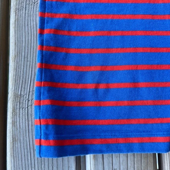 Tory Burch Striped Cotton Dress – Blue & Red, Size M - Picture 2 of 7